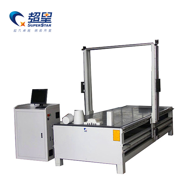 စူပါစတား CX-1325 ဟော့ဝိုင်ယာ ဒေါင်လိုက် 3D Foam ဖြတ်တောက်ခြင်းစက်