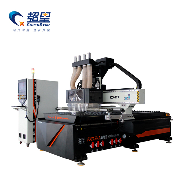 Superstar CX-B1 1325 ក្បាលបួន បន្ទះគ្រឿងសង្ហារឹម ម៉ាស៊ីនកាត់ឈើ