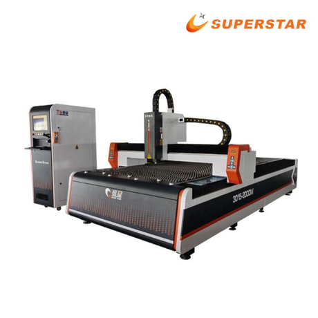 M&aacute;y cắt Laser sợi kim loại tấm Superstar CX-3015
