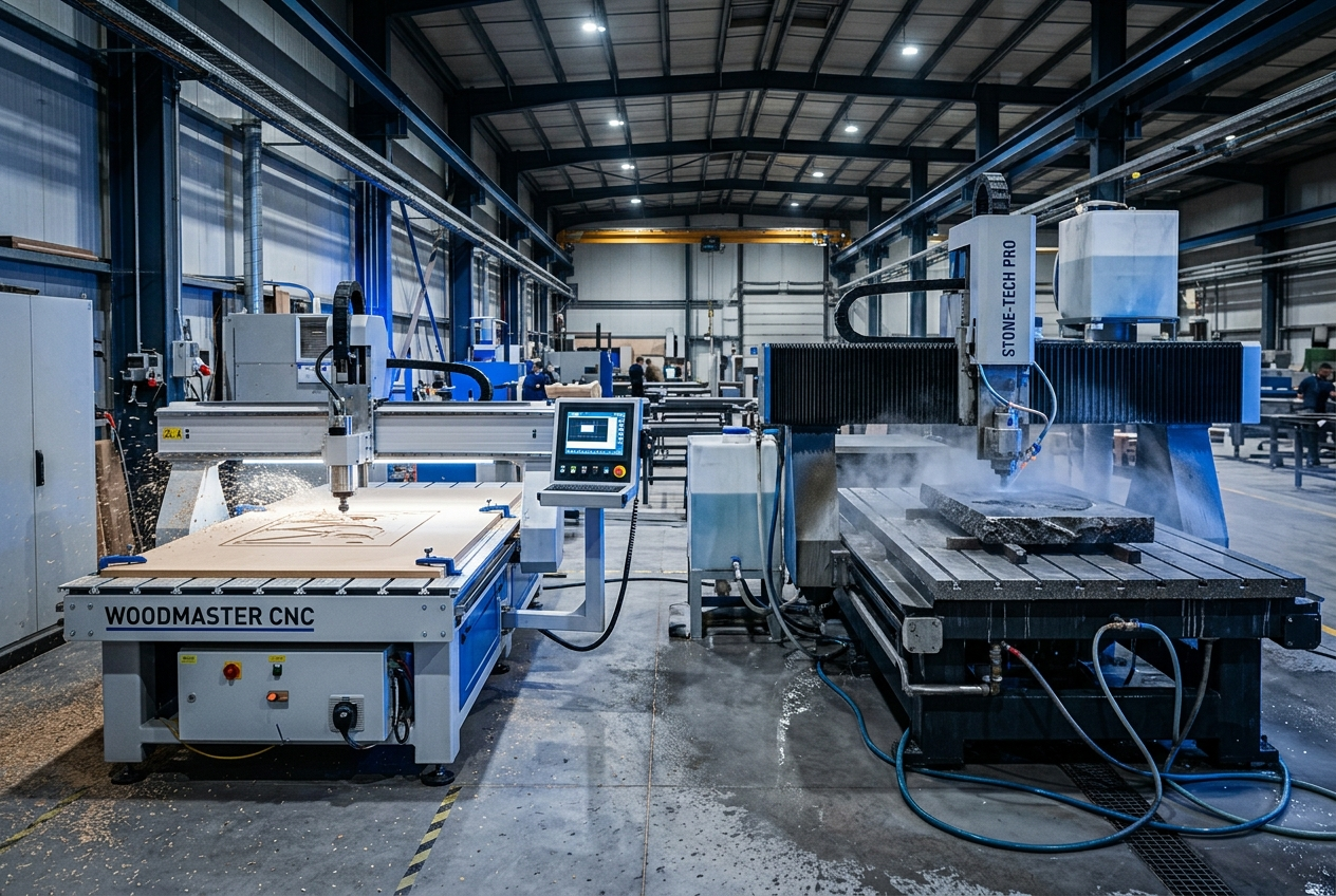 CNC-houtrouter versus steenrouter: de belangrijkste verschillen uitgelegd