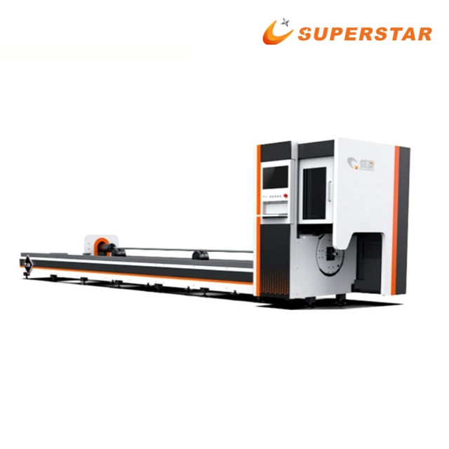 เครื่องตัดท่อเลเซอร์ไฟเบอร์โลหะ CNC Superstar 6016L